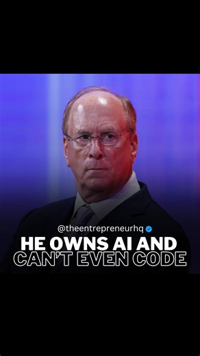 ENTREPRENEURSHIP | BUSINESS I WEALTH | Larry Fink isn’t a tech CEO. He’s the founder of BlackRock, the world’s largest asset manager. They control $10 TRILLION, more than... | Instagram