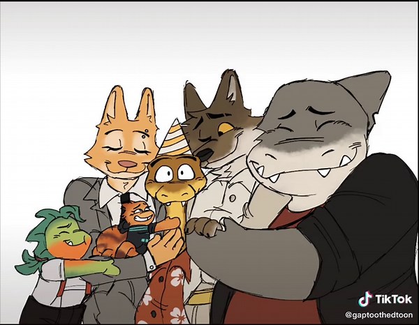 happy birthday mr grumpy pants #thebadguys #thebadguysmovie #mrwolf #mrsnake #mstarantula #mrshark #mrpiranha #dianefoxington #fanart #art #digitalart