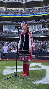1.1M views · 96K reactions | Ahead of today’s game, we welcomed Yulia Holiyat, member of the Ukrainian Children’s Choir “Moloda Dumka,” to perform the Ukrainian National Anthem in honor of her friends, family, and country  | New York Yankees | Facebook