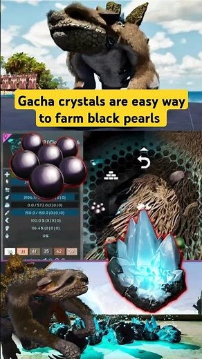 Gacha Crystals BLACK PEARLS FARM | Ark Ascended Extinction #arksurvivalevolved #shorts