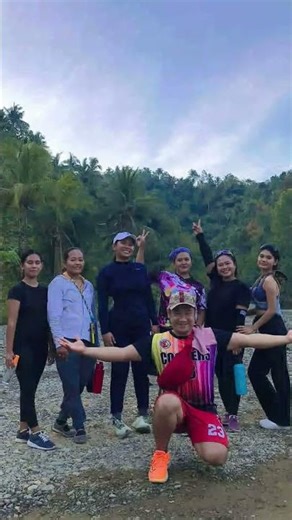 first hop, walk, jogg, in the mountain down to the river.