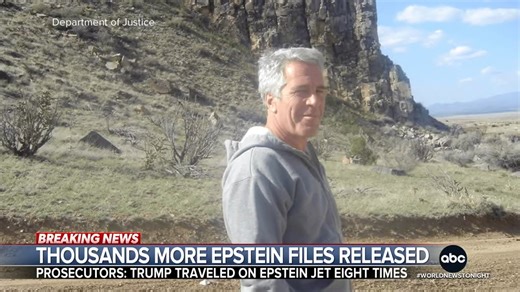 The DOJ released thousands of more files related to convicted sex offender Jeffrey Epstein, some of which reference Pres. Trump. It comes amid growing anger from some Epstein survivors and questions about why he wasn’t stopped decades ago. Jay O'Brien reports. https://abcnews.link/EpzTmAZ?utm_source=facebook&utm_medium=social&utm_campaign=dhfacebook&utm_content=app.dashsocial.com/abcworldnewstonight/library/media/623738459 | ABC World News Tonight with David Muir