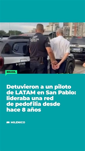Milénico on Instagram: "🚨 Escándalo total en Brasil: detuvieron a un piloto de LATAM arriba de un avión en San Pablo. Se lo acusa de liderar una red de pedofilia que operaba hace ocho años. Lo más fuerte es que también cayó una mujer de 55 años que le habría "vendido" a sus propias nietas de 10, 12 y 14 años para ser explotadas. ⚖️ La operación, llamada "Abróchense los cinturones", reveló que el tipo usaba documentos falsos para meter a las nenas en moteles. Los abusos habrían arrancado cuando