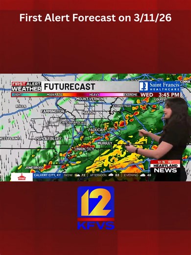 We're tracking scattered thunderstorms this afternoon. Damaging winds and small hail are the primary threats, but an isolated, spin-up tornado is also possible. https://tinyurl.com/mrx3rdbx #kfvs12 #HeartlandNews #KFVS #FirstAlert #FirstAlertForecast #weathertok