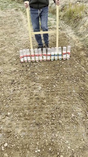 DIY Fertilizer Spreader with Wooden Frame + Plastic Bottles
