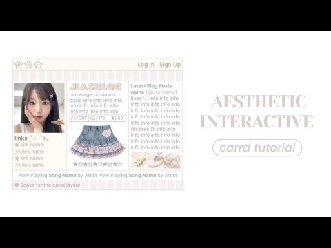 aesthetic interactive carrd tutorial - cr 9cake
