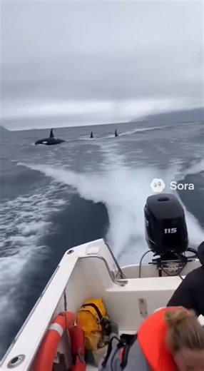 INSANE Orca Pod Chases Boat at Full Speed! 🐋💨