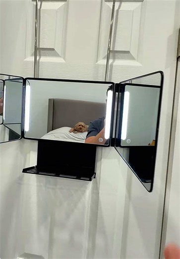 Innovative 3-Way LED Barbershop Mirror