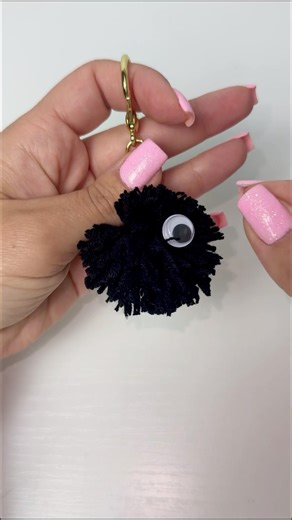 DIY Mini Cute Keychain with a Fork 🧶 | Easy Craft Idea #diy #craft #keychain