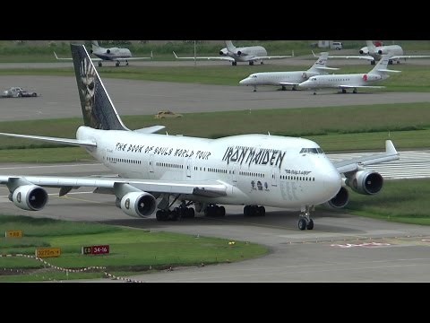 [HD] Iron Maiden's Ed Force One departing from Zurich Airport - 04/06/2016