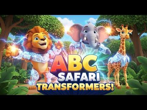 ABC Safari Animals Transformer 🦁⚡🔤 | Alphabet Transformation Adventure for Kids