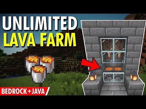 (1.18+) UNLIMITED LAVA FARM in Minecraft (Bedrock + Java) EASY Infinite Lava Source