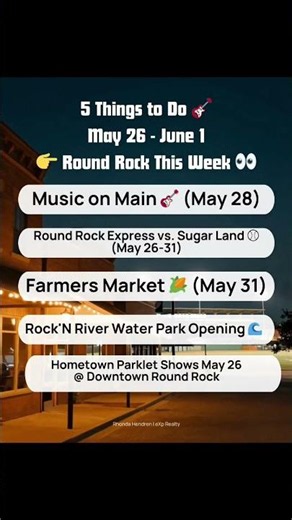 Things To Do In Round Rock This Week | May 26-June 1