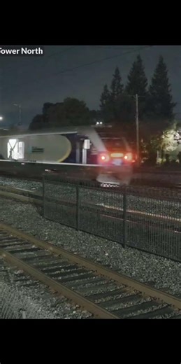 Caltrain 157 Local NB Weekday Service follows Amtrak CC 550 out of SCC