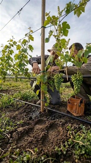 From Tiny Grapevine to Golden Harvest | Amazing Grape Growing Timelapse 🍇