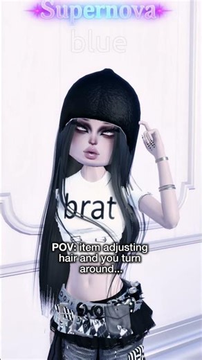 POV: ITEM ADJUSTING YOUR HAIR AND YOU TURN AROUND... #dti #dresstoimpress #roblox