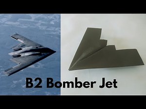 B2 Bomber Jet (Paper plane no glue) | How to Make a paper airplane