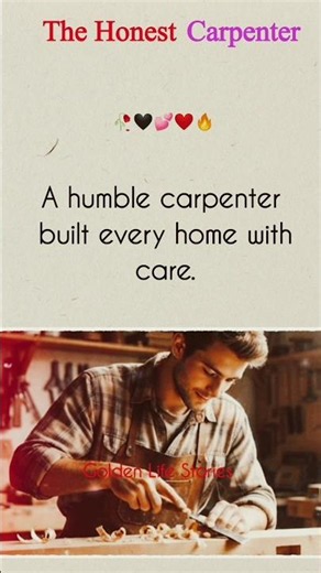 The Honest Carpenter | A Story About Trust Integrity and Lasting Success🖤🥀