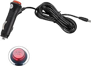 car Charger Cigarette Lighter Adapter Plug Cable, with Switch Button, 12V-24V Output, Built-in Safety Fuse DC 5.5mm x 2.1mm