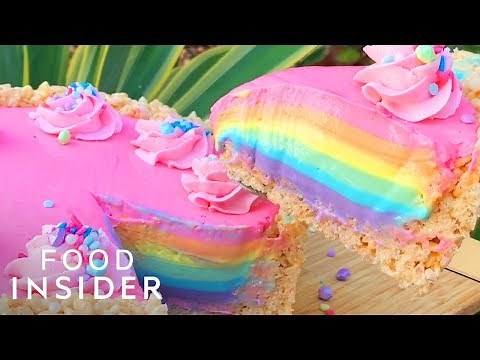 How To Make Easy No-Bake Rainbow Cheesecake