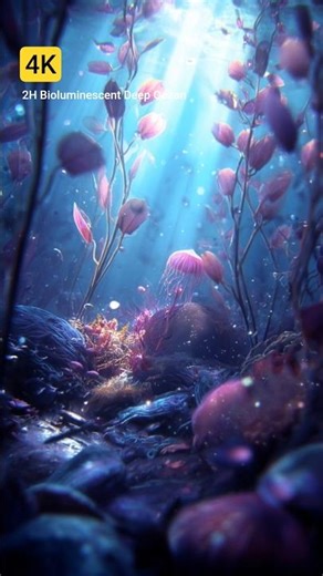 2H Bioluminescent Deep Ocean #wallpaper, #visual, #background