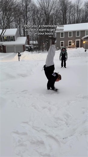 I like handstands #trending #snowday #cheer #handstand #relatable | handstand