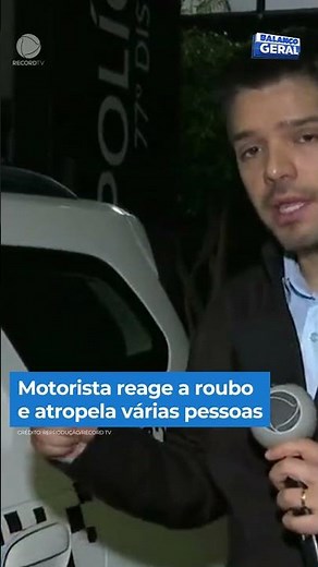 Motorista reage a roubo e atropela várias pessoas #shorts
