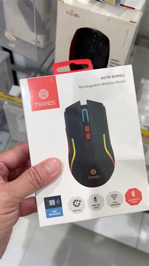 TRANDS OCTO SCROLL | RECHARGEABLE WIRELESS MOUSE #fyp #tech #gadgets #gaming #computer #shorts #feed