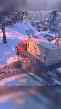 This Ice Road Almost Ended My Run 😤Delievering Cargo #snowrunner #offroad