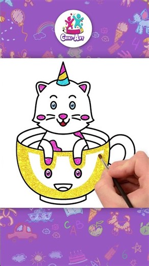 🐱 How To Draw A Cute Cat Step By Step #shorts #drawing #stepbystep