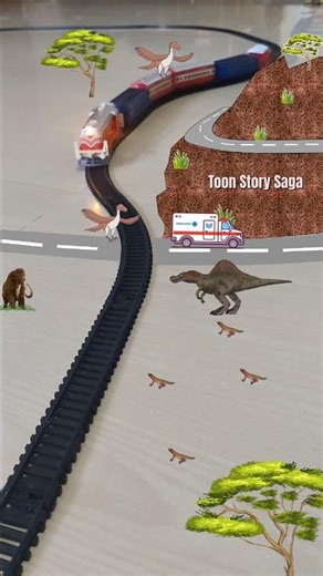 Archaeopteryx saw lizards and Spinosaurus near the track and the train is approaching fast | America