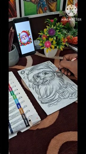 Santa Claus Drawing 🎅 #shorts #art #drawing #santaclaus #christmas