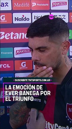 La emoción de Ever Banega luego del triunfo de Newell's ante Huracán