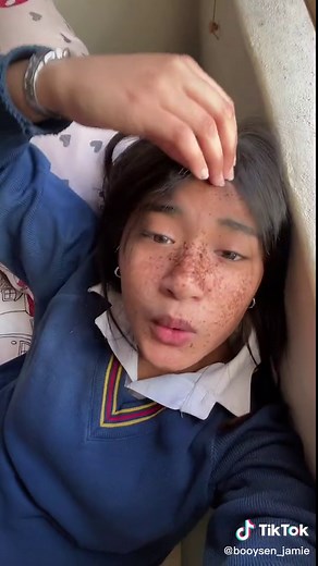 Comfortable Bedroom Vibes in a School Uniform Setting