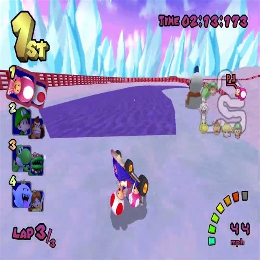 Red red and blue in combo - Mario Kart Double Dash