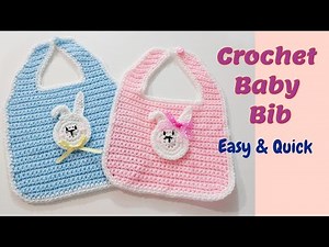 🍼 Easy Crochet Baby Bib | Easy & Quick | Step-by-step for Beginners
