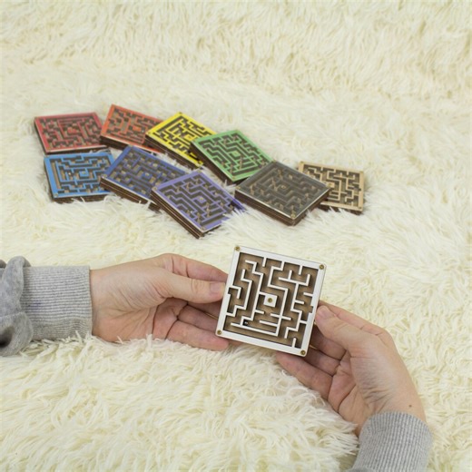 Wooden Labyrinth Ball Maze Game for Kids - Etsy