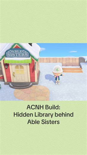 Animal Crossing Build: A Hidden Library behind Able Sisters 📚 #acnh #animalcrossing #animalcrossingnewhorizons #nintendo