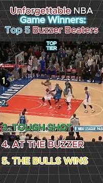 Unforgettable NBA Game Winners: Top 5 Buzzer Beaters #NBA#NBAHighlights#NBAGameWinners