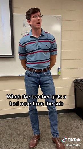 Substitute Teacher's Bad Note: Classroom Consequences