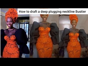 How to cut a deep neckline Bustier #bustierdress