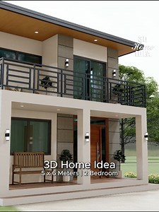 3D HOME IDEA | 5x6 Meters | 2 Bedroom #3dhomeidea #housedesign #homedesign #houseplan | 3D Home Idea