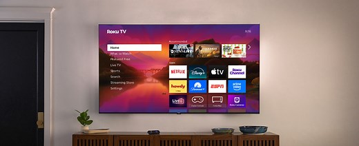 Roku Smart TV 2025 – 65-Inch Plus Series, 4K QLED Mini-LED TV – Roku TV with Enhanced Voice Remote