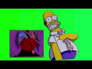 Homero Simpson - Ataque al corazón (pantalla verde)
