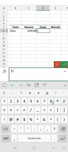 Formato a Tipos de Datos en Excel desde tu Celular