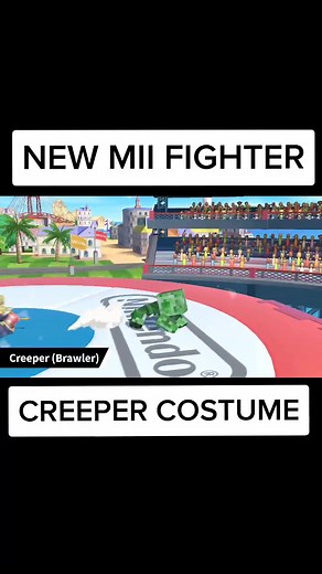 CREEPER MAKES IT IN SMASH #ssbu #smashultimate #smashbros #supersmashbros #supersmashbrothers #nintendo #fyp #minecraft #miifighter #miibrawler
