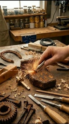 Satisfying Rust Removal with Mini Tool 🔥 #shorts #oddlysatisfying #minitools