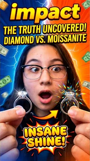 Does diamond or moissanite sparkle more? #moissanitevsdiamond #moissanite #ringsparkle