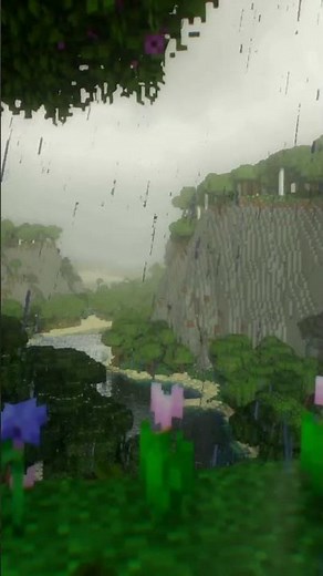 Relaxing Minecraft Rain | Peaceful Landscape & Music for Sleep, Study, and Focus