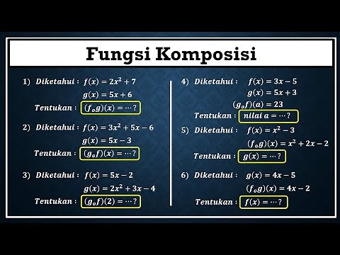 6 model soal fungsi komposisi+latihan soal